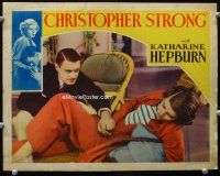 9d302 CHRISTOPHER STRONG LC '33 Colin Clive tries to rouse female aviator Katharine Hepburn!