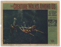 9d328 CREATURE WALKS AMONG US LC #6 '56 great c/u of scuba divers with spear guns, but no monster!