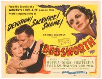 9d042 DODSWORTH TC R44 William Wyler, Walter Huston, Ruth Chatterton & Mary Astor, different image!