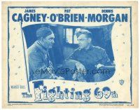 9d388 FIGHTING 69th LC #3 R48 c/u of Pat O'Brien staring at James Cagney cleaning his gun!