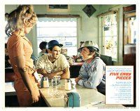 9d393 FIVE EASY PIECES LC #7 '70 Jack Nicholson in cafe with Karen Black, directed by Bob Rafelson!