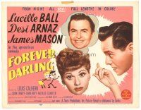 9d053 FOREVER DARLING TC '56 art of James Mason, Desi Arnaz & Lucille Ball, I Love Lucy!