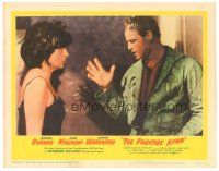 9d410 FUGITIVE KIND LC #5 '60 close up of Marlon Brando & Anna Magnani, directed by Sidney Lumet!