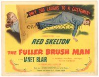 9d055 FULLER BRUSH MAN TC '48 great image of wacky salesman Red Skelton, Janet Blair