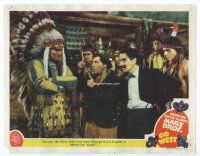 9d432 GO WEST LC '40 Groucho Marx watches Chico make lame joke to Native American Indian chief!