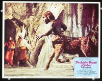 9d436 GOLDEN VOYAGE OF SINBAD LC #8 '73 Ray Harryhausen, Law & Munro confronting centaur!