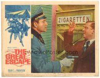 9d443 GREAT ESCAPE LC #6 '63 Richard Attenborough is caught by Nazi officer at film's climax!