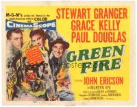 9d061 GREEN FIRE TC '54 beautiful Grace Kelly & Stewart Granger, Paul Douglas!