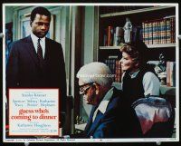 9d451 GUESS WHO'S COMING TO DINNER LC #3 '67 Sidney Poitier, Spencer Tracy, Katharine Hepburn