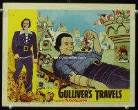 9d452 GULLIVER'S TRAVELS LC #4 R57 great close up of giant with Liliputian, Max & Dave Fleischer!