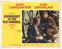9d453 GUNFIGHT AT THE O.K. CORRAL LC #6 '57 c/u of Burt Lancaster & Kirk Douglas at movie climax!