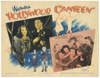 9d479 HOLLYWOOD CANTEEN LC '44 Bette Davis with Jack Benny playing violin, Eddie Cantor