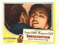 9d505 INDISCRETION OF AN AMERICAN WIFE TC '54 super close up of Montgomery Clift & Jennifer Jones!