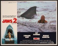 9d526 JAWS 2 LC '78 classic image of girl being attacked by shark in the ocean!