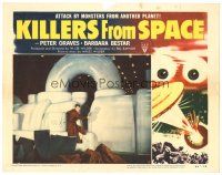 9d545 KILLERS FROM SPACE LC #3 '54 Peter Graves inside the bulb-eyed aliens' space ship!