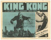 9d547 KING KONG LC #8 R52 classic image of giant ape holding Fay Wray over New York Skyline!