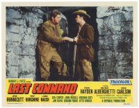 9d562 LAST COMMAND LC #3 '55 Sterling Hayden hands a note to Ben Cooper holding rifle!