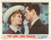 9d577 LONG, LONG TRAILER LC #8 '54 close up of Lucy Ball & Desi Arnaz, America's #1 favorites!