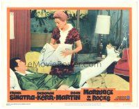 9d601 MARRIAGE ON THE ROCKS LC #2 '65 woman tends to Dean Martin in bed with cast on his leg!