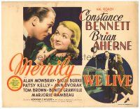 9d093 MERRILY WE LIVE TC '38 great image of pretty Constance Bennett & Brian Aherne!