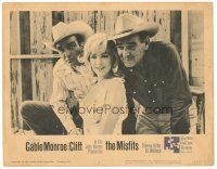 9d618 MISFITS LC #1 '61 sexy Marilyn Monroe between Clark Gable & Montgomery Clift, John Huston!