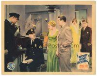 9d627 MONEY MEANS NOTHING LC '34 Wallace Ford & Gloria Shea talk to police sergeant Sam Flint!