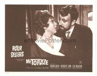 9d633 MR. TOPAZE LC '62 romantic close up of bearded Peter Sellers with pretty Nadia Gray!