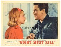 9d649 NIGHT MUST FALL LC #3 '64 sexy Susan Hampshire doesn't respond to Albert Finney's charms!