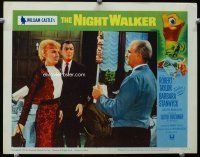 9d652 NIGHT WALKER LC #1 '65 William Castle, Barbara Stanwyck & Robert Walker with creepy waiter!