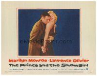 9d702 PRINCE & THE SHOWGIRL LC #4 '57 Laurence Olivier nuzzles super sexy Marilyn Monroe!