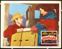 9d720 RAWHIDE LC #7 '51 Tyrone Power helps Susan Hayward with her luggage!