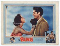 9d732 RING LC #5 '52 sexy young Rita Moreno wearing boxing glove punching Lalo Rios!