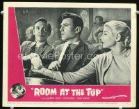 9d742 ROOM AT THE TOP LC #6 '59 Laurence Harvey next to man & woman in cinema!
