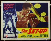 9d770 SET-UP LC #8 '49 boxer Robert Ryan close up in ring, Robert Wise film noir!