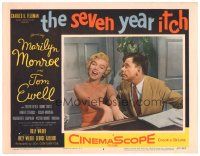9d006 SEVEN YEAR ITCH LC #8 '55 Billy Wilder, Tom Ewell watches sexy Marilyn Monroe play piano!