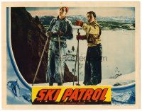 9d795 SKI PATROL LC '40 full-length image of Philip Dorn & Reed Hadley standing on ski slope!