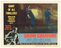 9d800 SNOW CREATURE LC #4 '54 abominable Yeti grabs cop while other cop's back is turned!