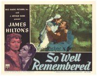 9d804 SO WELL REMEMBERED LC #8 '47 Richard Carlson & nurse Patricia Roc embrace, John Mills in art!