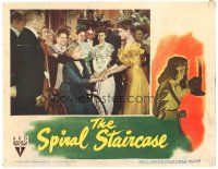 9d818 SPIRAL STAIRCASE LC '46 Dorothy McGuire holds hands with Ethel Barrymore in wheelchair!