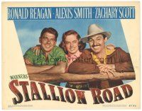 9d827 STALLION ROAD LC #4 '47 pretty Alexis Smith between Ronald Reagan & Zachary Scott!