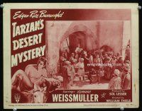 9d856 TARZAN'S DESERT MYSTERY LC #3 R49 Johnny Weissmuller & Cheetah with many Arabs!