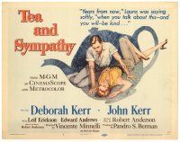 9d145 TEA & SYMPATHY TC '56 great artwork of Deborah Kerr & John Kerr by Gale, classic tagline!
