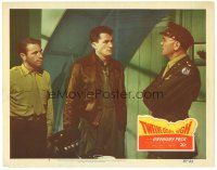 9d921 TWELVE O'CLOCK HIGH LC #7 '50 General Gregory Peck between Gary Merrill & Dean Jagger!