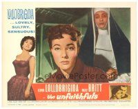 9d927 UNFAITHFULS LC #7 '60 close up of pretty May Britt with nun standing behind her!