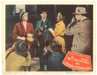 9d974 WOMAN OF DISTINCTION LC #5 '50 Rosalind Russell & Ray Milland have pictures taken by train!