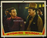 9d981 WYOMING WILDCAT LC '41 close up of sheriff grabbing Don Red Barry!