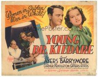 9d161 YOUNG DR. KILDARE TC '38 Lew Ayres, Lionel Barrymore & pretty Lynne Carver!