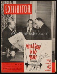 9e064 EXHIBITOR exhibitor magazine April 23, 1952 sexy Jane Russell in Macao, Skirts Ahoy!