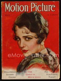 9e118 MOTION PICTURE magazine May 1931 art of Bebe Daniels in cool jewelry by Marland Stone!