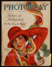 9e094 PHOTOPLAY magazine December 1926 colorful art of Aileen Pringle by Carl Van Buskirk!